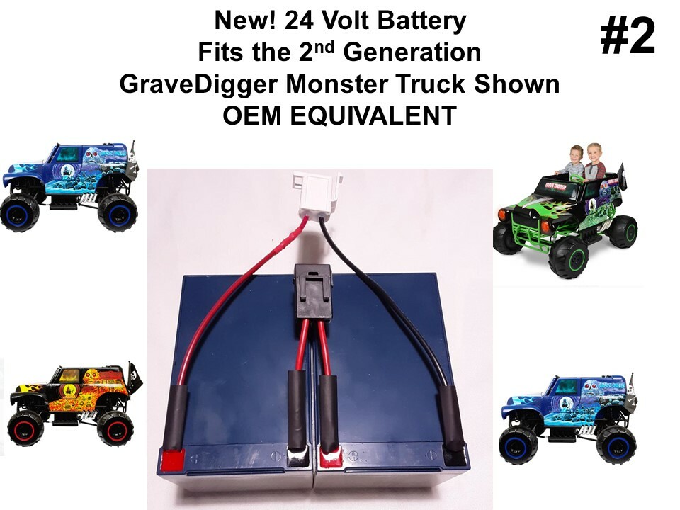 24V VOLT Battery for the Grave Digger Power Wheels Gravedigger Version #2