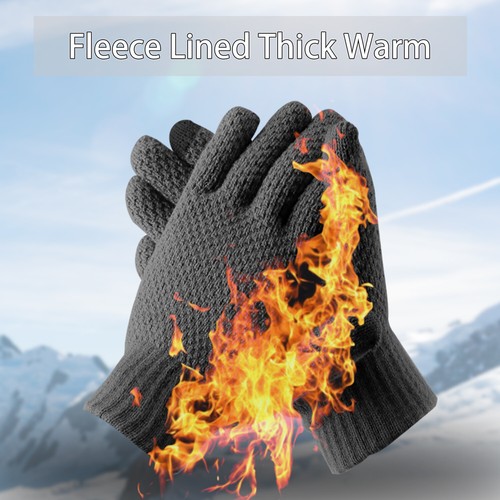 Winter Wool Warm Knitted Touch Screen Glove Mobile Phone Knitted Gloves MenWomen - Picture 68 of 107
