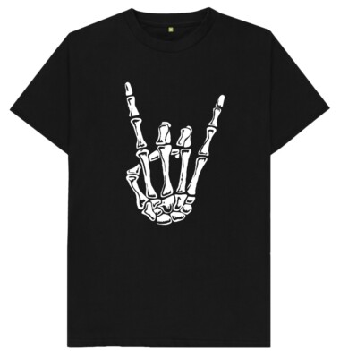 T-Shirt Skelett Rock Faust Heavy Metal Punk Rock Musik Liebhaber Geschenk