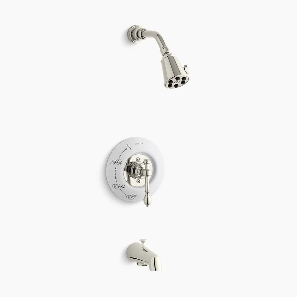 IV Georges Single-Handle 1-Spray 2.5 GPM Tub and Shower Faucet with Lever Handle in Polished Brass IV Georges Single-Handle 1-Spray 2.5 GPM Tub and Shower Faucet with Lever Handle in Polished Brass