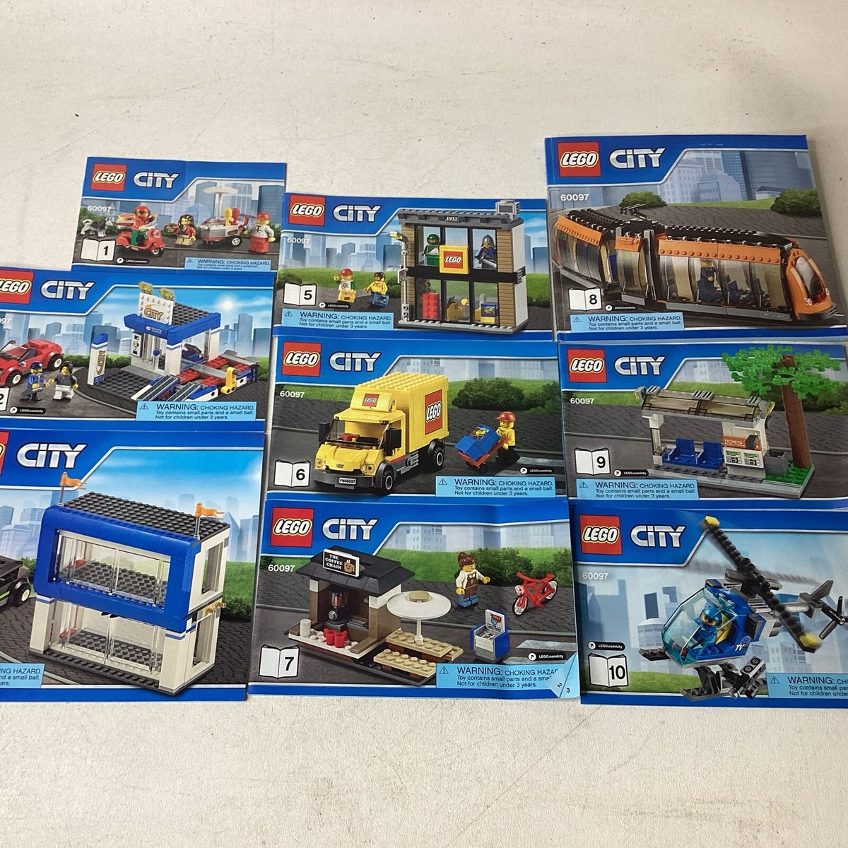 Manual BOOKS ONLY 1-3, 5-10 Lego 60097 City Square traffic