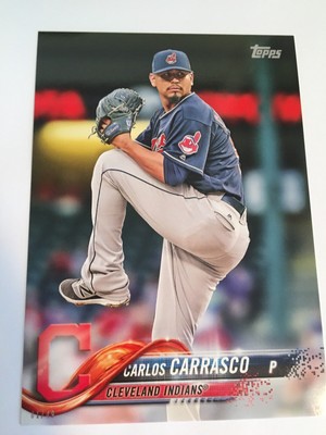 2018 Topps 5x7 Jumbo Carlos Carrasco Indians 120 02/49