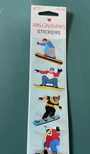 SNOWBOARDING Stickers DISCONTINUED SKI VACATION WINTER Mrs Grossman New In Pack