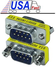 Lot50DB9pin Male-M Serial RS232 Mini Gender Changer/Coupler/Joiner Cable Adapter