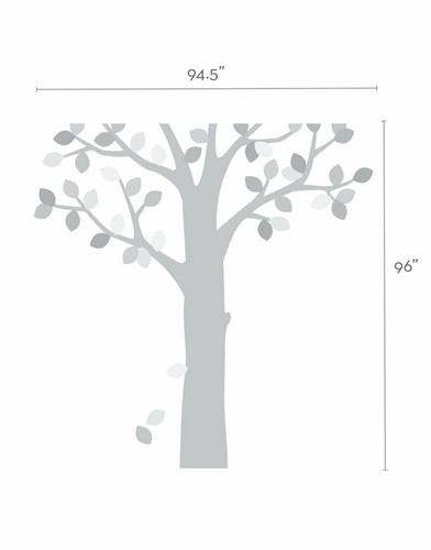 Patterned Tree with Leaves Ceiling Style Wall Sticker - Picture 5 of 9
