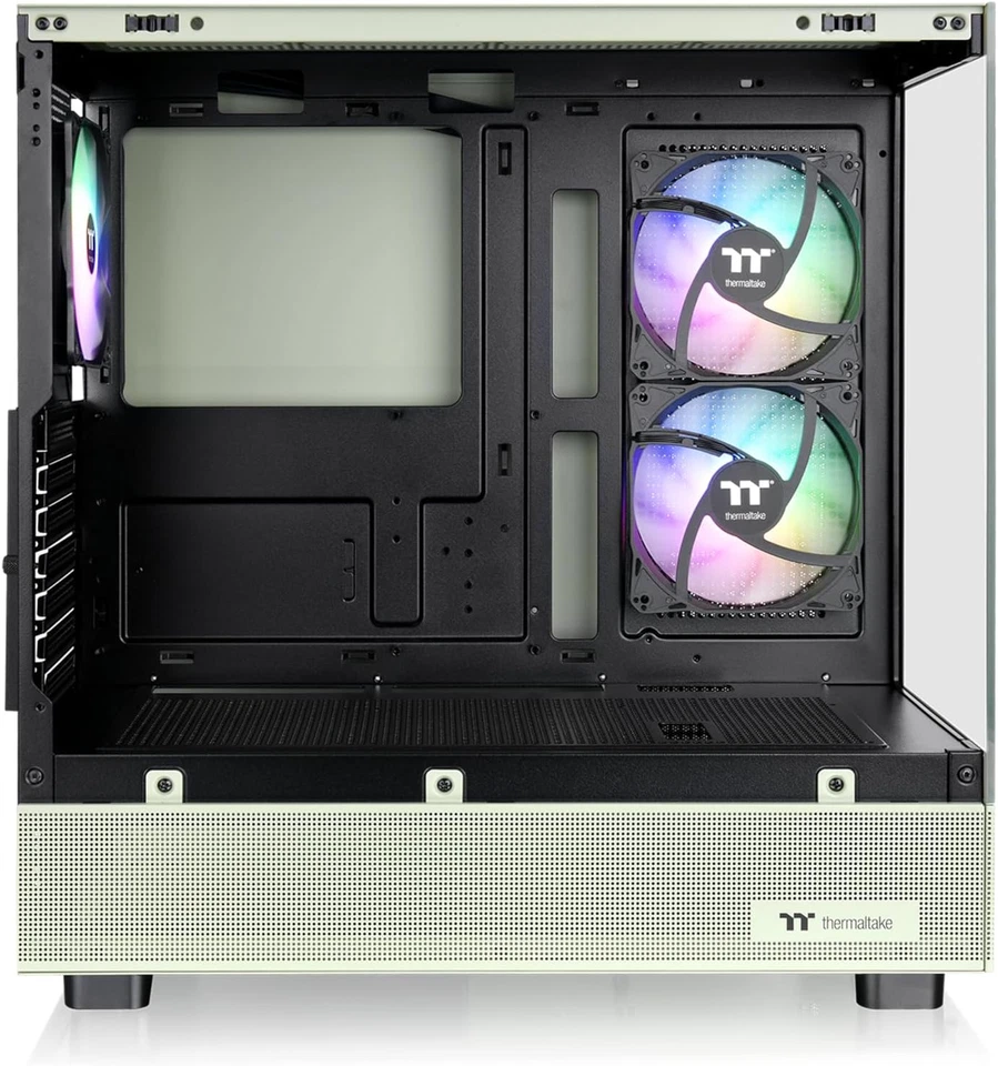 View 270 plus TG ARGB Matcha Green Mid Tower E-ATX Case; 3X120Mm ARGB Fans Inclu - Image 3 of 4