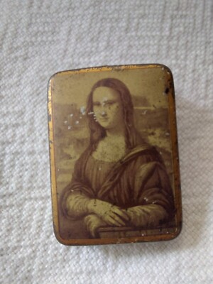 3 LITHO LEINWANDDOSEN PHONOGRAPHENZEIGER, MONA LISA, DOGGIES LITTLE + 1