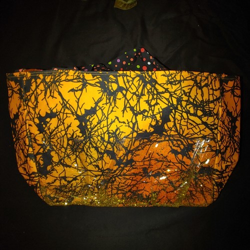 Halloween Shoulder Bag Handbag Lined Zipper Tote Large Purse 4 Inside Pockets - Picture 6 of 6