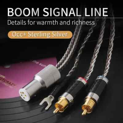 HiFi Audio versilbert 5 Pin DIN zu RCA Phono Kabel 5 Din weiblich zu RCA Kabel