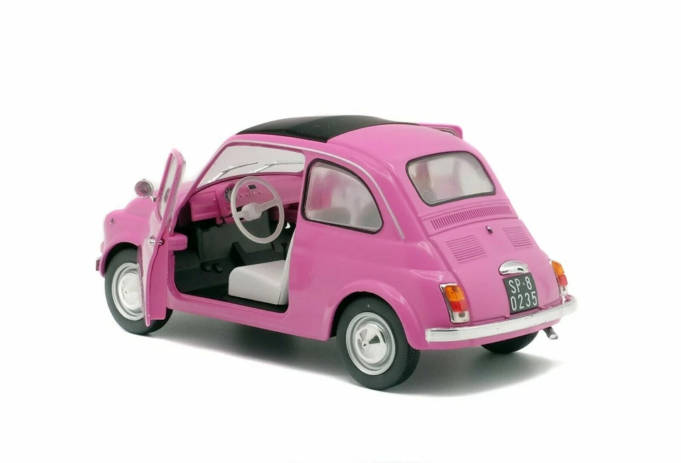 FIAT 500 CLOSED ROOF PINK 1969 SOLIDO S1801402 1/18 METAL 500 L ROSE - Photo 4/4