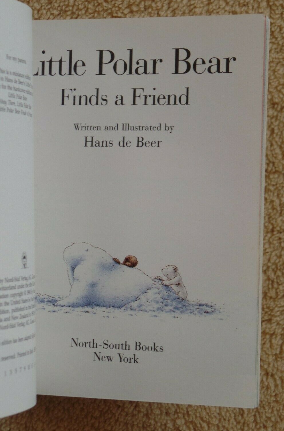 Little Polar Bear Finds a Friend, Hans de Beer, 1990, PB, mini book, SB ...