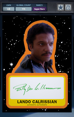 Topps Star Wars Card Trader 2017 LANDO CALRISSIAN Green Signature Journey 115cc