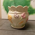 LENOX 3D Floral Butterfly Porcelain Scalloped Rim Bowl Container Vase