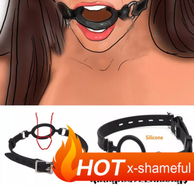 Full Silicone O Ring Gag StrapOpen Mouth Bite Oral Fixation Couple Flirt Device