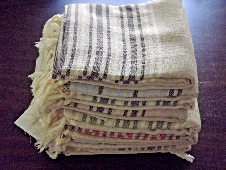 Toalla de Algodón Turco Peshtemal Telar a Mano Playa Baño Pestemal X Toalla Grande Foto 2 de 3