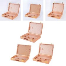 Artist Supply Box Case Sturdy Wood Construction for Paints Pastel Brushes