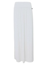 WOMEN MAXI SKIRT HIGH WAIST FOLD OVER GYPSY SKIRT LADIES LONG MAXI JERSEY UK8-26