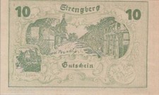 10 HELLER 1920 City of STRENGBERG Lower AUSTRIA Notgeld #PE701.U