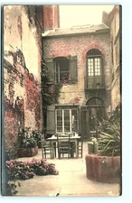 S03-5706, COURT YARD, C1920S REAL PHOTO POSTCARD
