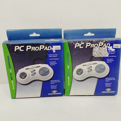 PC ProPad Performance Requires PC Gameport Connector 1997 Lot of 2