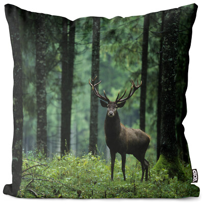 Hirsch Wald Sommer Jagd Kissenbezug Hirsch Wald Sommer Jagd Geweih Rothirsch Da