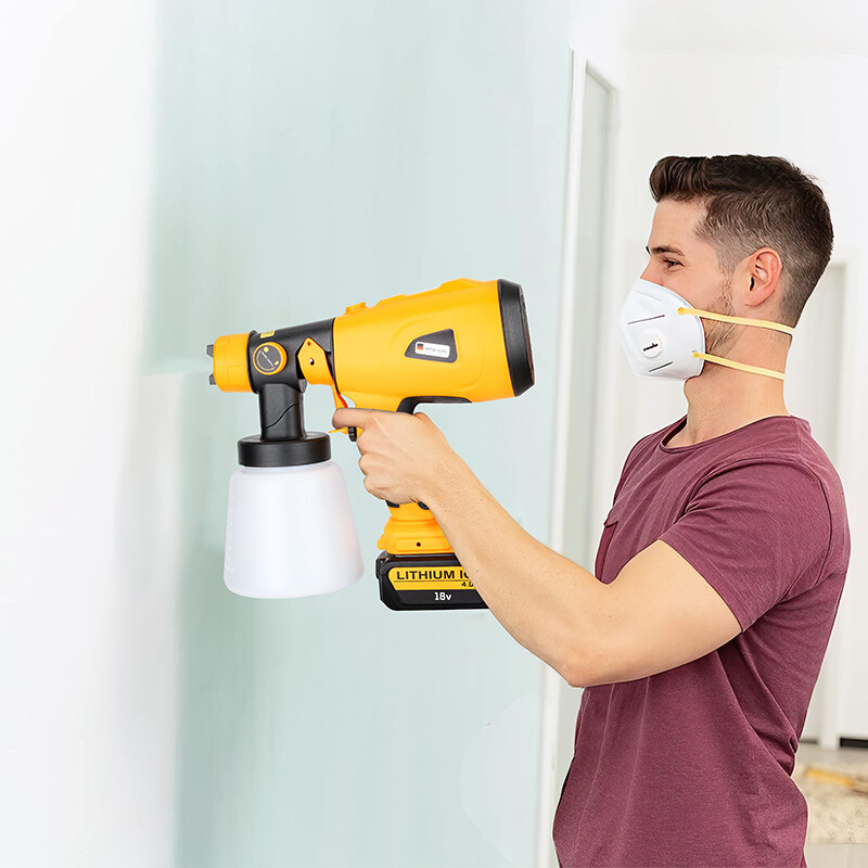 Cordless Paint Spray Gun FOR Dewalt 20V Battery Powered Brushless Motor Painter eBay