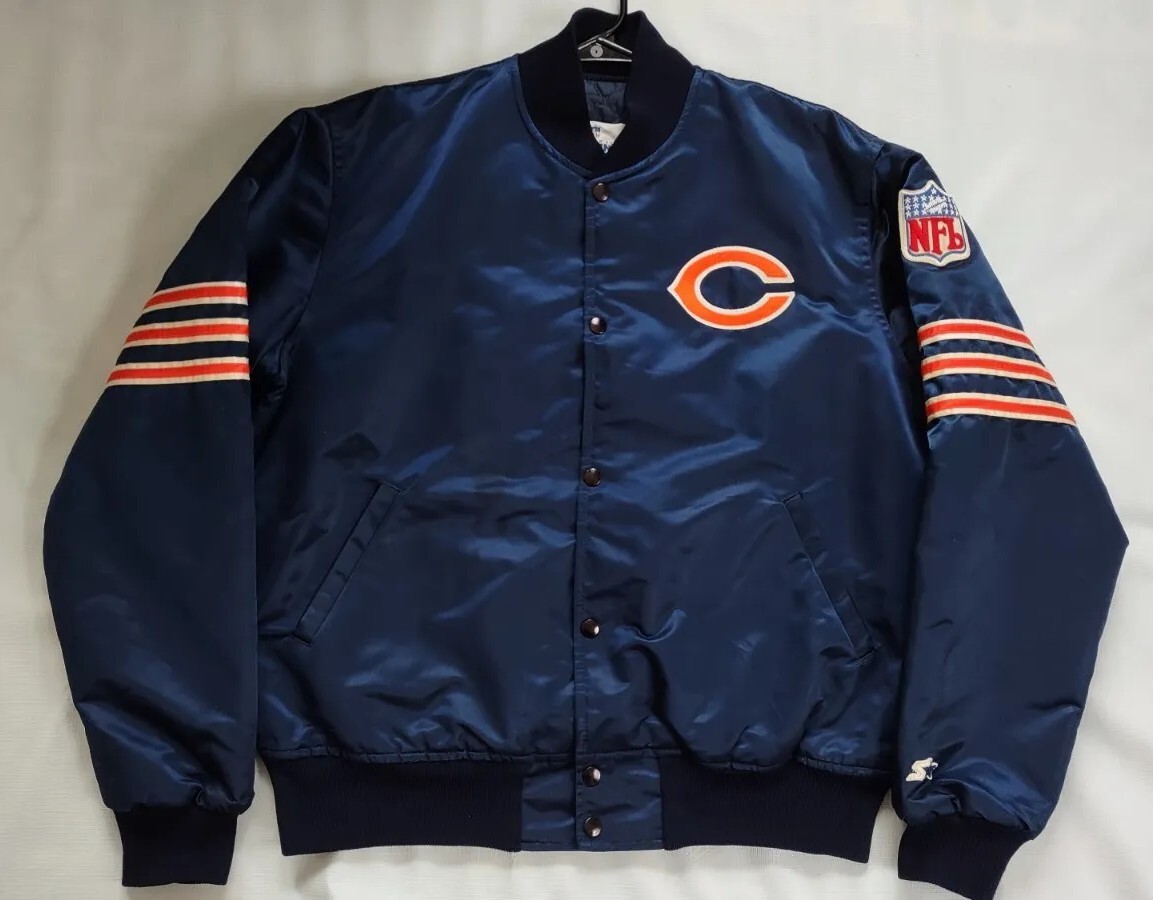 VINTAGE MADE IN USA DITKA ERA STARTER PRO LINE CHICAGO BEARS SATIN