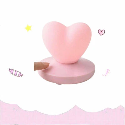 DRIWEI LAMPADA NOTTURNA 8 LED CUORE DA TAVOLO BATTERIA USB GOMMA MORBIDA LUCE TE-B0104