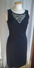 Women's Garnet Hill Beaded Ponte Sheath Dress-4-NWT-Little Black Dress-Lovely