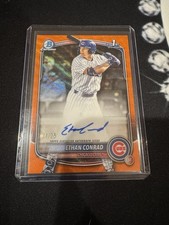 2025 Bowman Draft Ethan Conrad Orange Wave Refractor /25 1st Bowman Autograph 