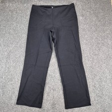 Eileen Fisher Washable Stretch Crepe Slim Ankle Pants Womens Large Black