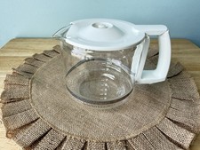 Krups ProAroma 10 Cup Glass Carafe White Lid Replacement Coffee Pot