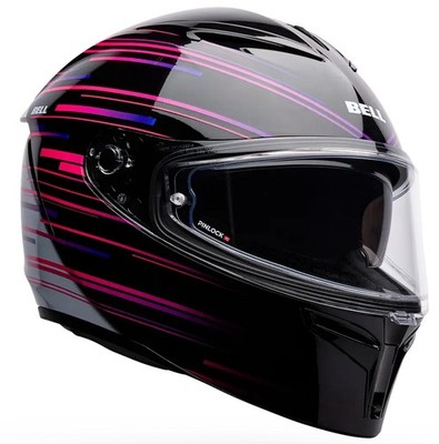 Bell Lithium Velo Motorcycle Helmet Black/Purple