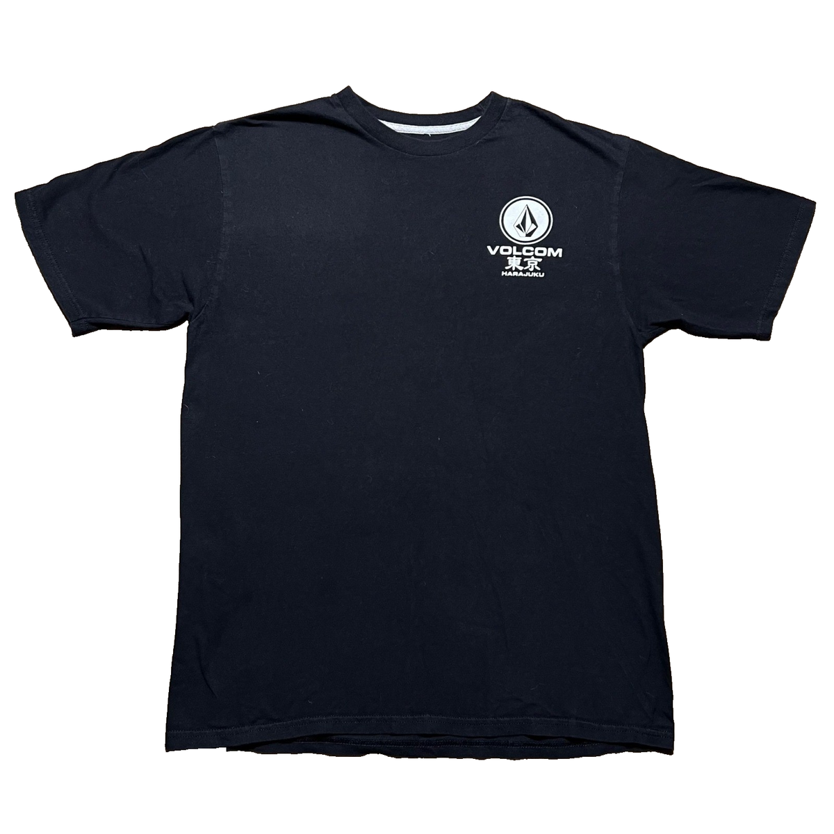 Volcom Harajuku Tokyo Graphic T Shirt Mens Large Black Mount Fuji 