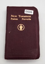 Vintage WWII Gideons New Testament Psalms Proverbs Bible Vest Pocket Size 1941