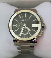 Gucci G-Chrono Black Dial Stainless Steel Men's 44 mm Watch YA101204