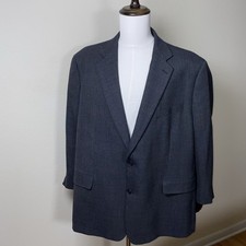 Oak Hill DXL Men  s 2XLP 50/52 Gray Sport Coat Blazer Big Tall Sleeve Altered 23  