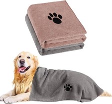 Puomue Microfiber Dog Towels for Drying Dogs, Super Absorbent and Soft Pet Groom