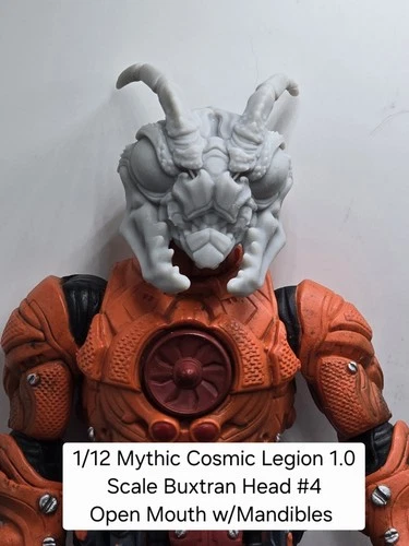 3d Printed Head For Mythic/Cosmic Legions 1/12 Figures BUXTRAN INSECT HEAD #4