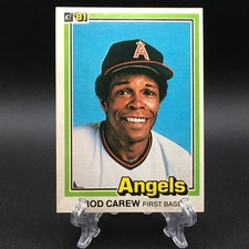 1981 Donruss Rod Carew #169 California Angels First Edition Collector Series MLB