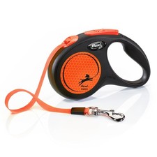 Flexi New Neon Tape Orange Small 5m Retractable Dog Leash/Lead for Dogs up to