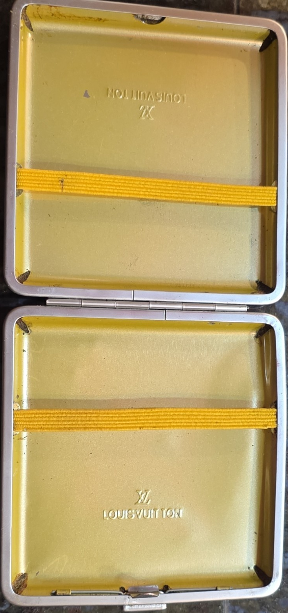 louis vuitton cigarette hard case Louis Vuitton Monogram Tobacco/Cigarette Case Holder Hard Case w/ Elastic  Strap