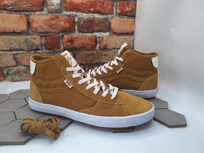 Men's Vans The Lizzie Wheat Suede Hi Top Sneakers Gold White Sz 13 Tan Rare 