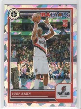 #111 Duop Reath 2023-24 Premium Stock Ice Prizm RC Portland Trail Blazers
