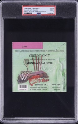 Serena Williams Wimbledon 1998 Debut Ticket POP 1 / 0 HIGHER!!