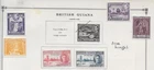 6 British Guiana Stamps Nicely Hinged from Quality Old Antique Album 1945-1946