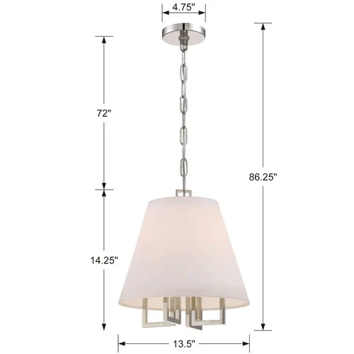 Westwood Collection 13 1/2" Wide Pendant Shade Chandelier - Picture 7 of 7