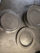 x12 Bon Chef 1042 8 Inch Salad Plate Allergen Lavender Aluminum 