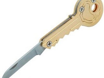 (NEW) Key Shaped Folding Knife Blade Utility Portable Keychain Pocket