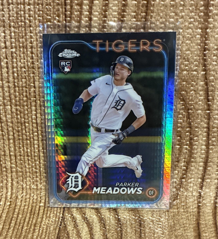 2024 Topps Chrome PARKER MEADOWS Prism Refractor RC #271 Detroit Tigers